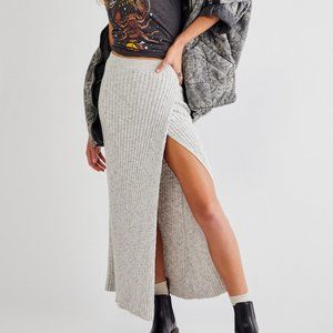 Better Days Free People Gray Knit Skirt